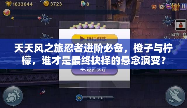 天天风之旅忍者进阶必备，橙子与柠檬，谁才是最终抉择的悬念演变？