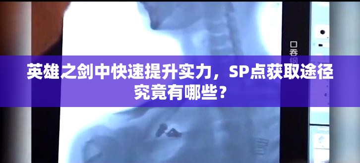 英雄之剑中快速提升实力，SP点获取途径究竟有哪些？