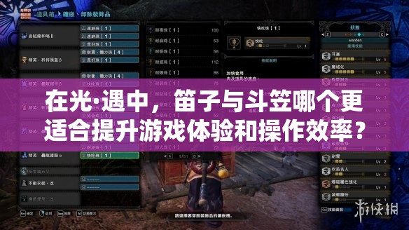 在光·遇中，笛子与斗笠哪个更适合提升游戏体验和操作效率？