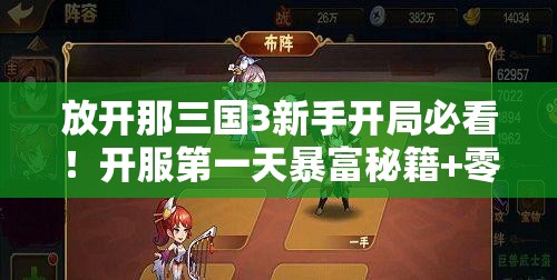 放开那三国3新手开局必看！开服第一天暴富秘籍+零失误攻略