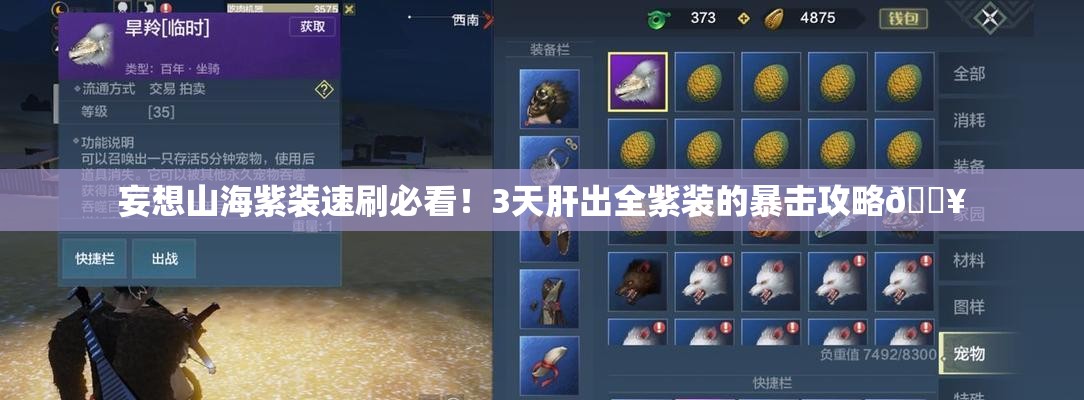 妄想山海紫装速刷必看！3天肝出全紫装的暴击攻略🔥